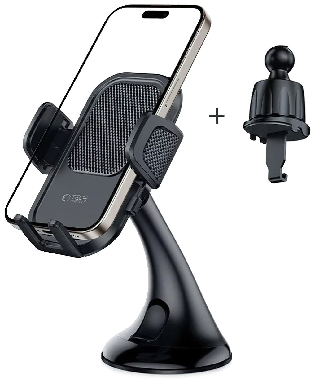 Bilhållare Tech-Protect V8-3 2in1, Universal, Svart