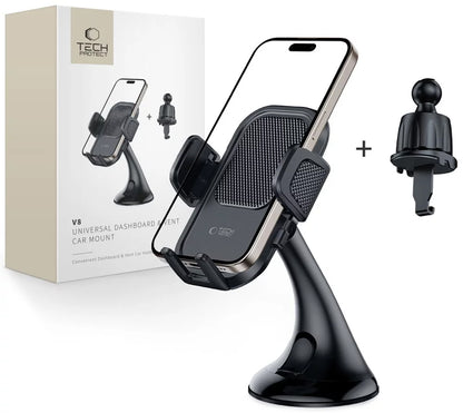 Bilhållare Tech-Protect V8-3 2in1, Universal, Svart