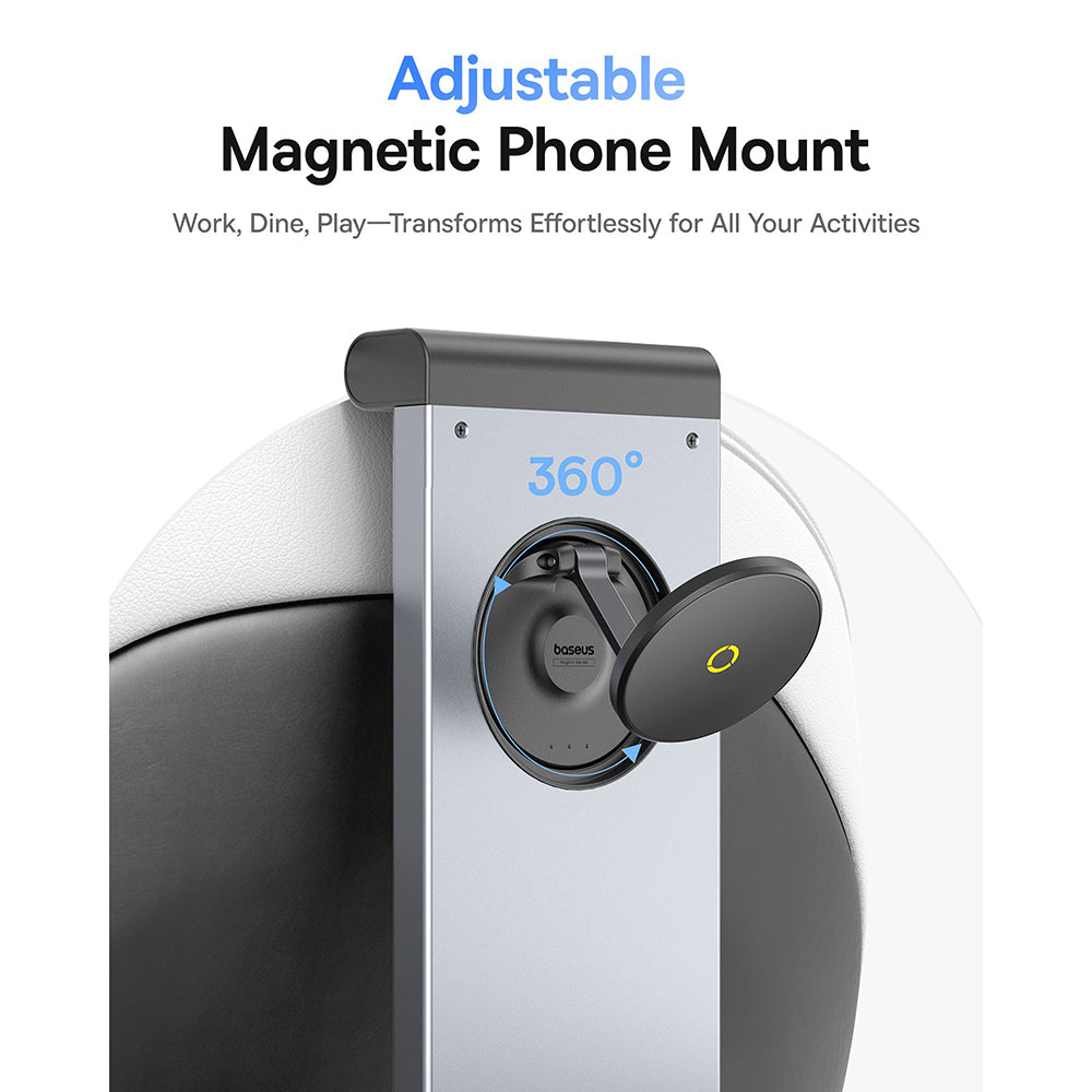 Magnetiskt Bilhuvudstödsfäste Baseus MagPro II, Universal, Svart C40272901121-00