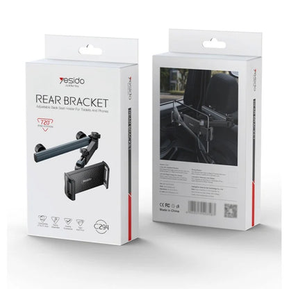 Bilhållare för nackstöd Yesido C294, 4.7 tum - 13 tum, Svart