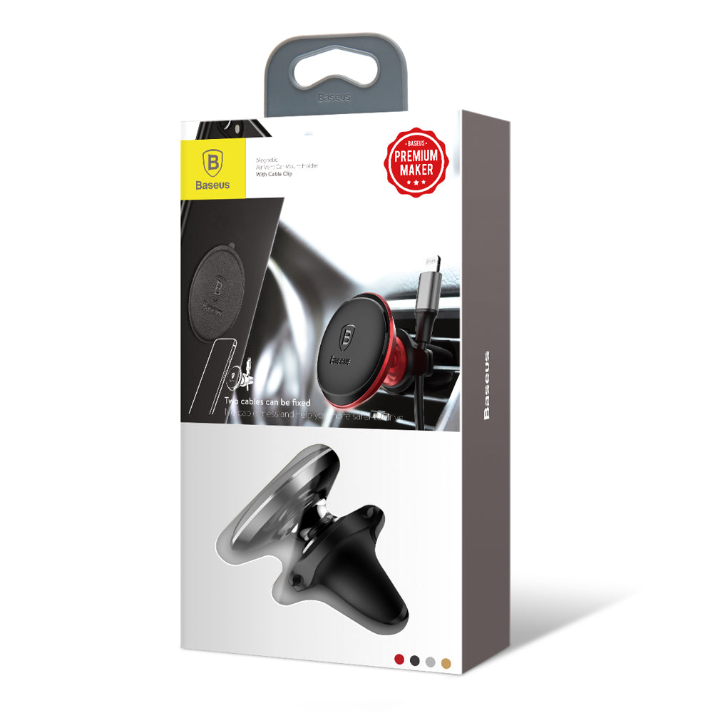 Magnetisk bilhållare Baseus Air Vent, Universal, Svart SUGX-A0