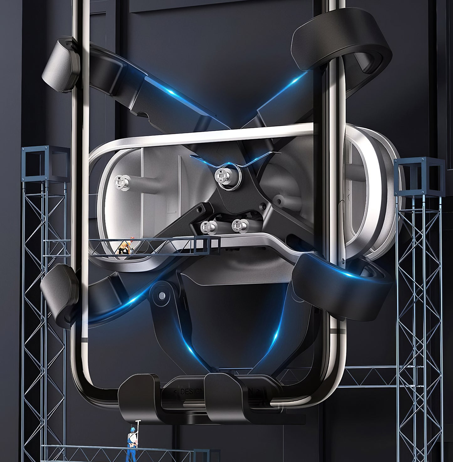 UGREEN Gravity Air Vent Bilhållare, Universal, Svart