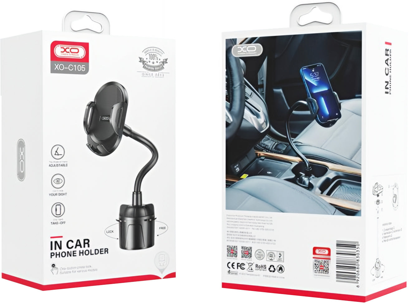 Bilhållare XO Design C105, Universal, Svart