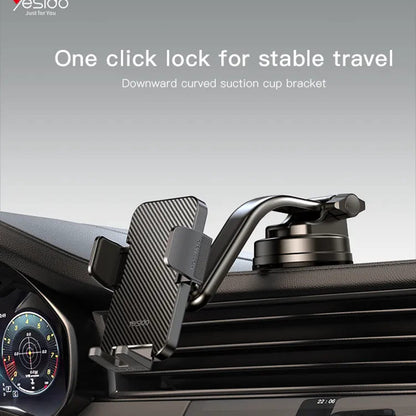 Bilhållare Yesido C172, 4 tum - 7 tum, Svart