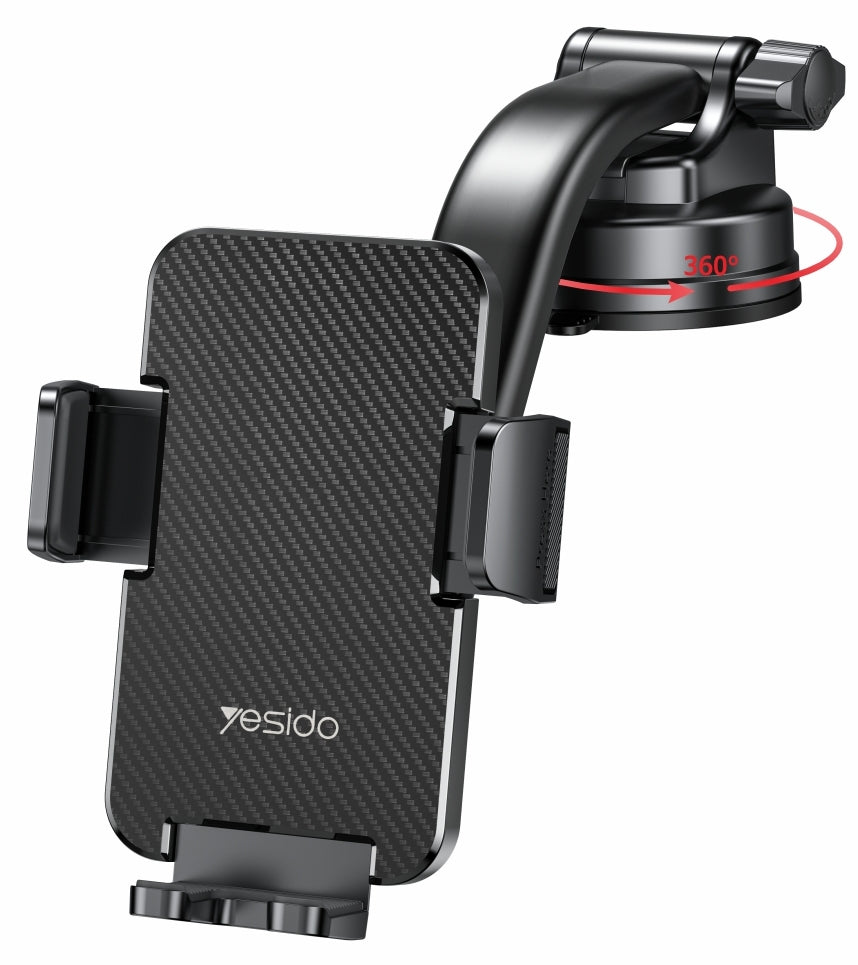 Bilhållare Yesido C172, 4 tum - 7 tum, Svart