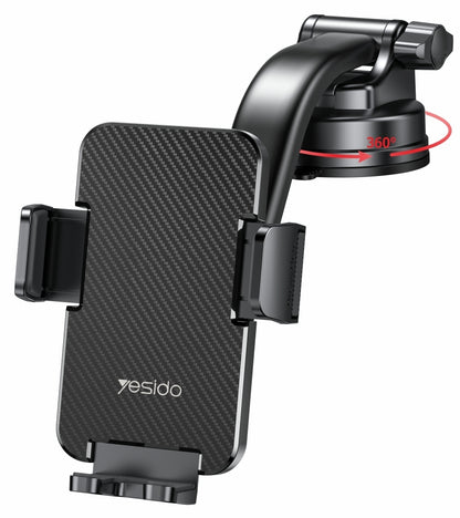 Bilhållare Yesido C172, 4 tum - 7 tum, Svart