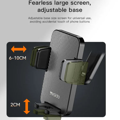 Bilhållare Yesido C172, 4 tum - 7 tum, Svart