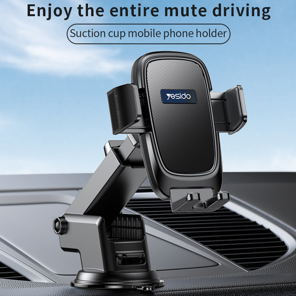 Bilhållare Yesido C262, 4.7 tum - 7.2 tum, Svart