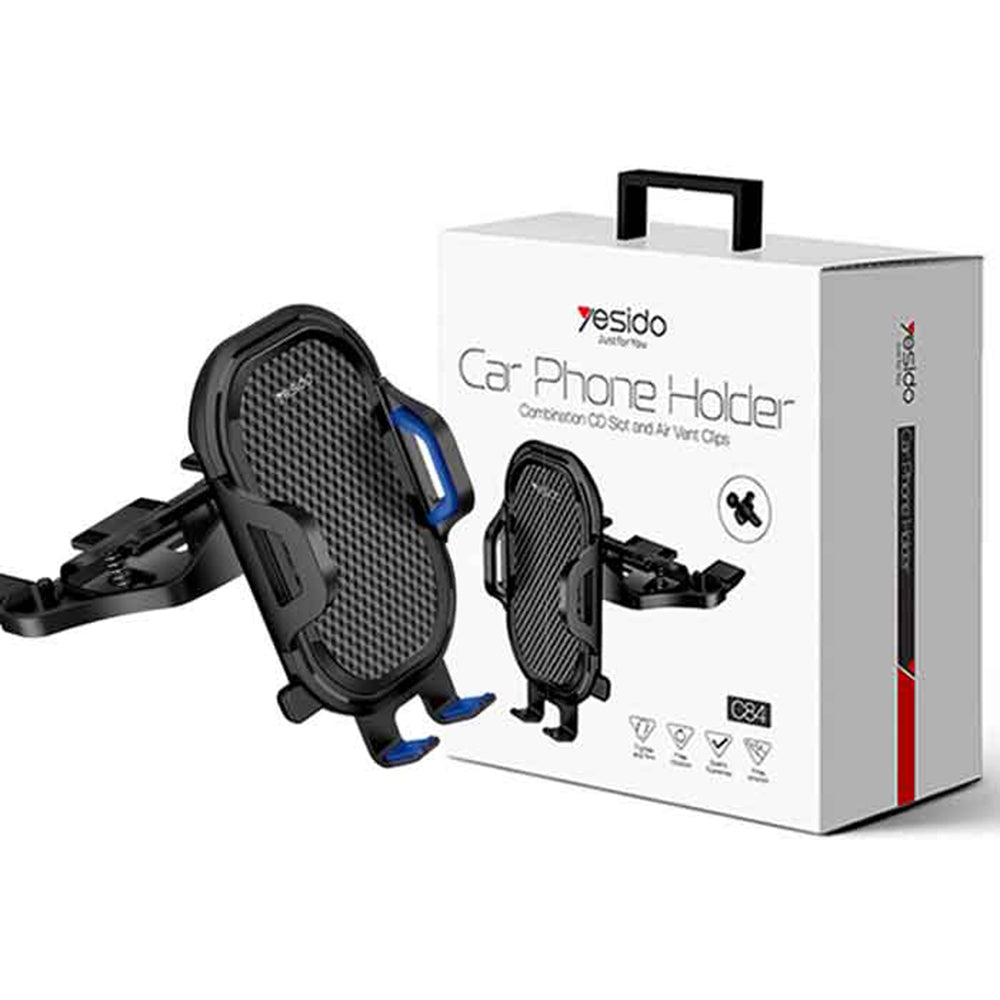 Bilhållare Yesido C84, 4.7 tum - 7.4 tum, Svart