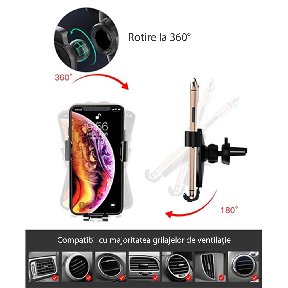 Bilhållare Yesido C87, Universal, Svart