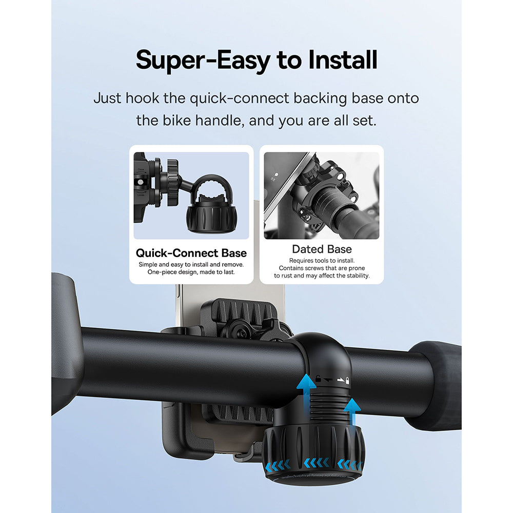 Baseus GoTrip Cykelhållare, 5.7inch - 7.2inch, Svart C40572301111-00