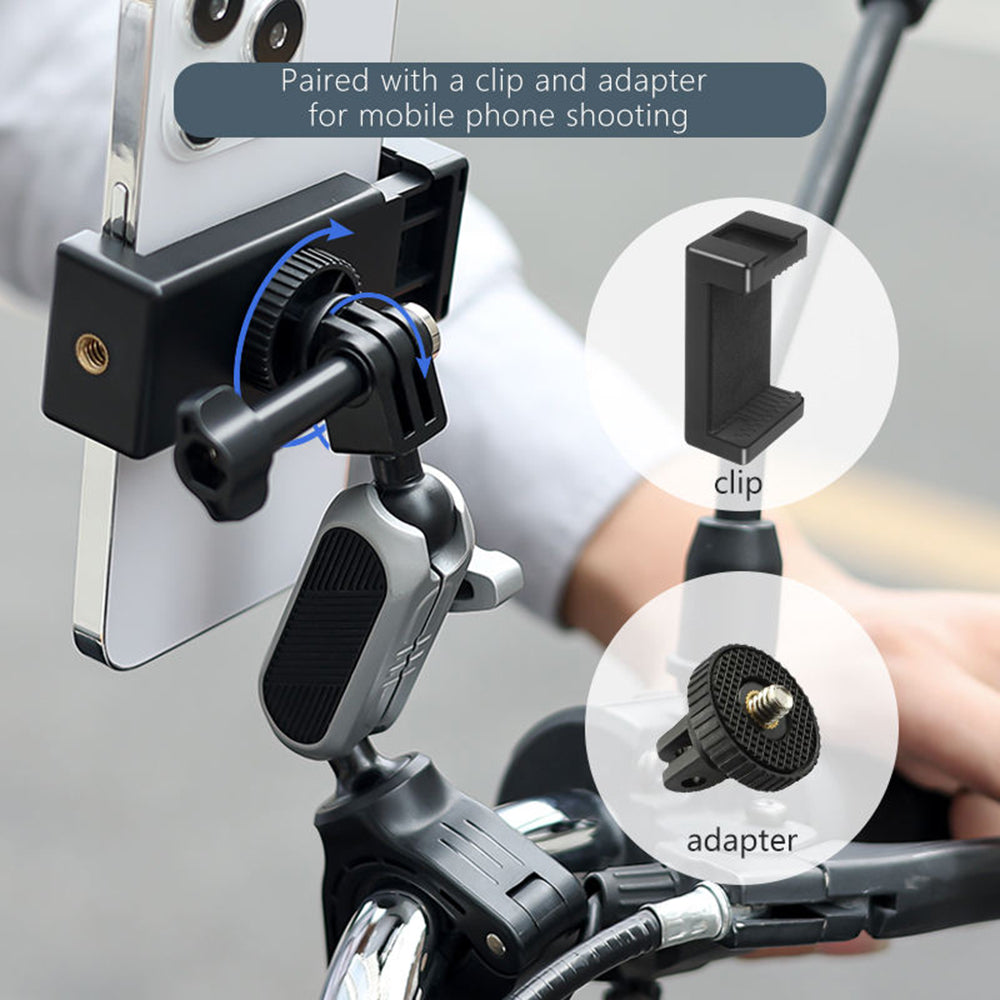 Cykelhållare för sportkamera Techsuit JX-008 för GoPro, grå