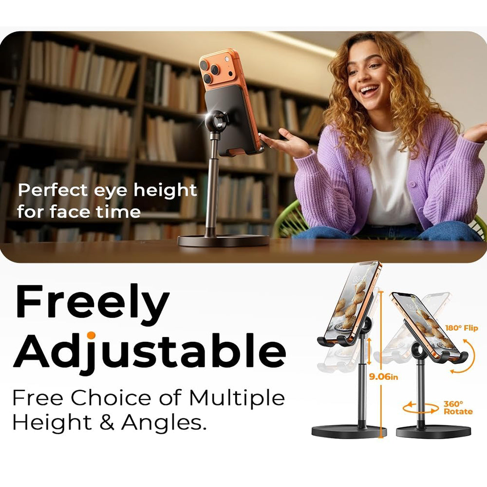 Lisen Mechanical skrivbordsstöd för telefon / surfplatta, 4 tum - 10 tum, Svart YL0421030004