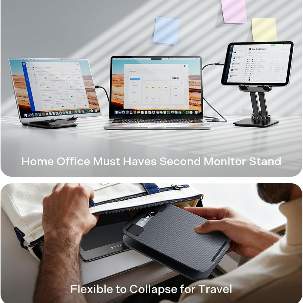 Lisen Skrivbordsstöd för Telefon / Surfplatta, 4inch - 15.9inch, Svart YL0424080007