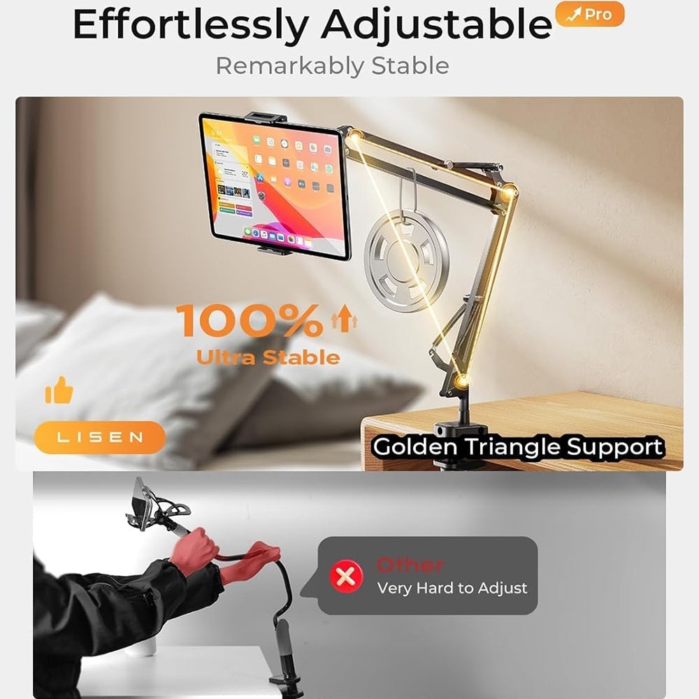 Lisen Skrivbordsstöd för Telefon / Surfplatta, 4.7inch - 12.9inch, Svart YL0223060007