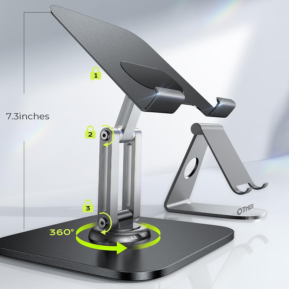 Lisen Q18 Skrivbordsställ för Telefon / Surfplatta, 4.7inch - 12.9inch, Svart YL0423120002