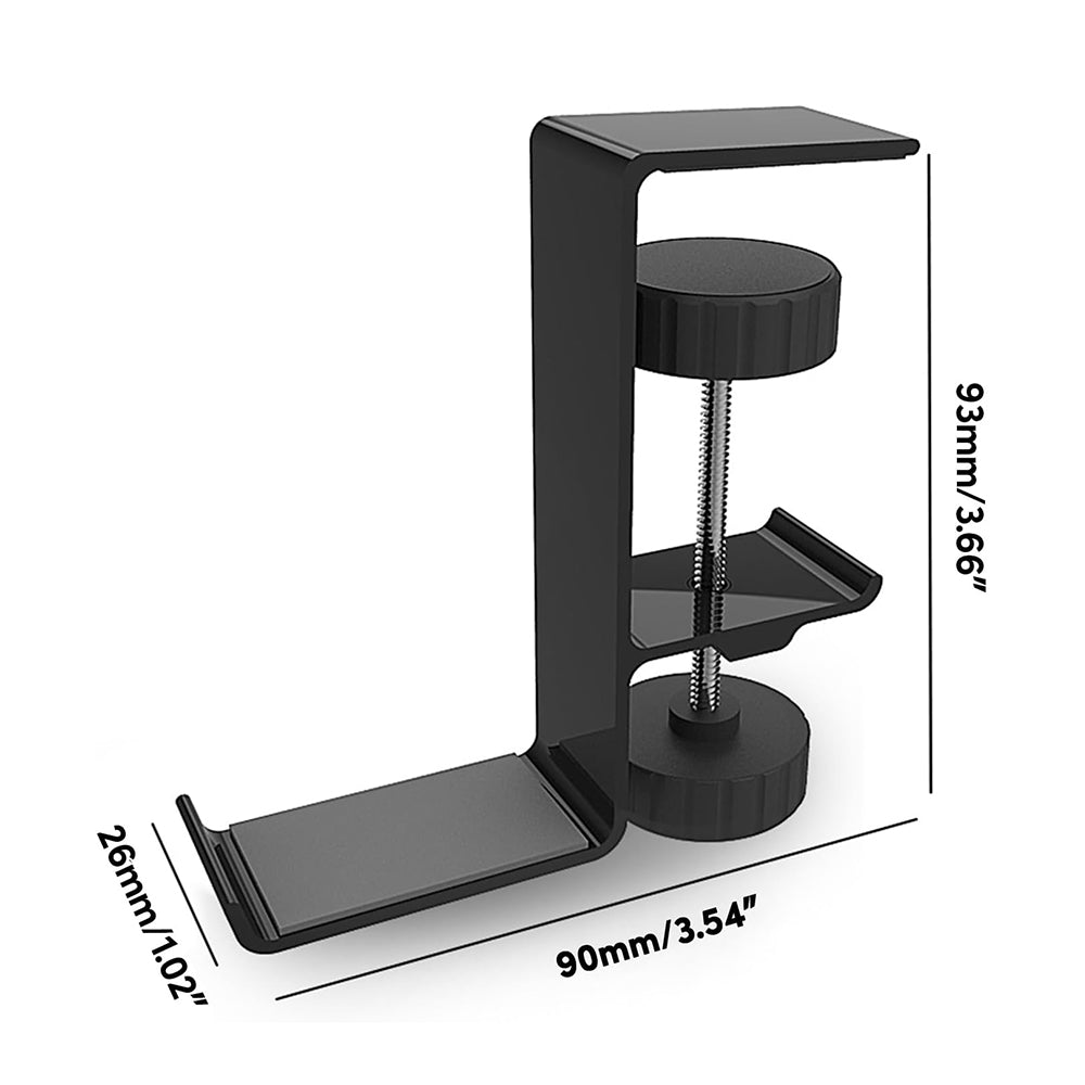 Techsuit DH2 Skrivbordsställ för Hörlurar / Väska, Svart