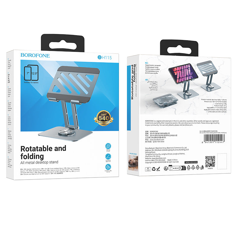 Borofone BH115 Vito stöd för Laptop max. 12.9 tum, Grå