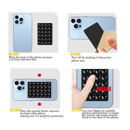 Stöd med Sugkoppar Techsuit SC-PAD, Ljusgrå