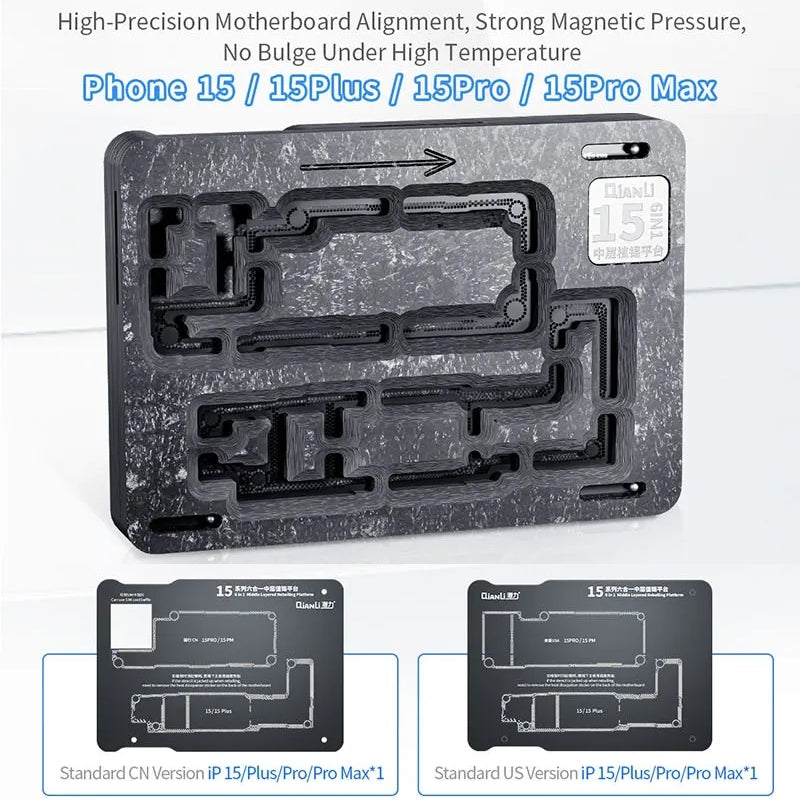 QIANLI magnetiskt arbetsstöd för PCB för Apple iPhone 15-serien