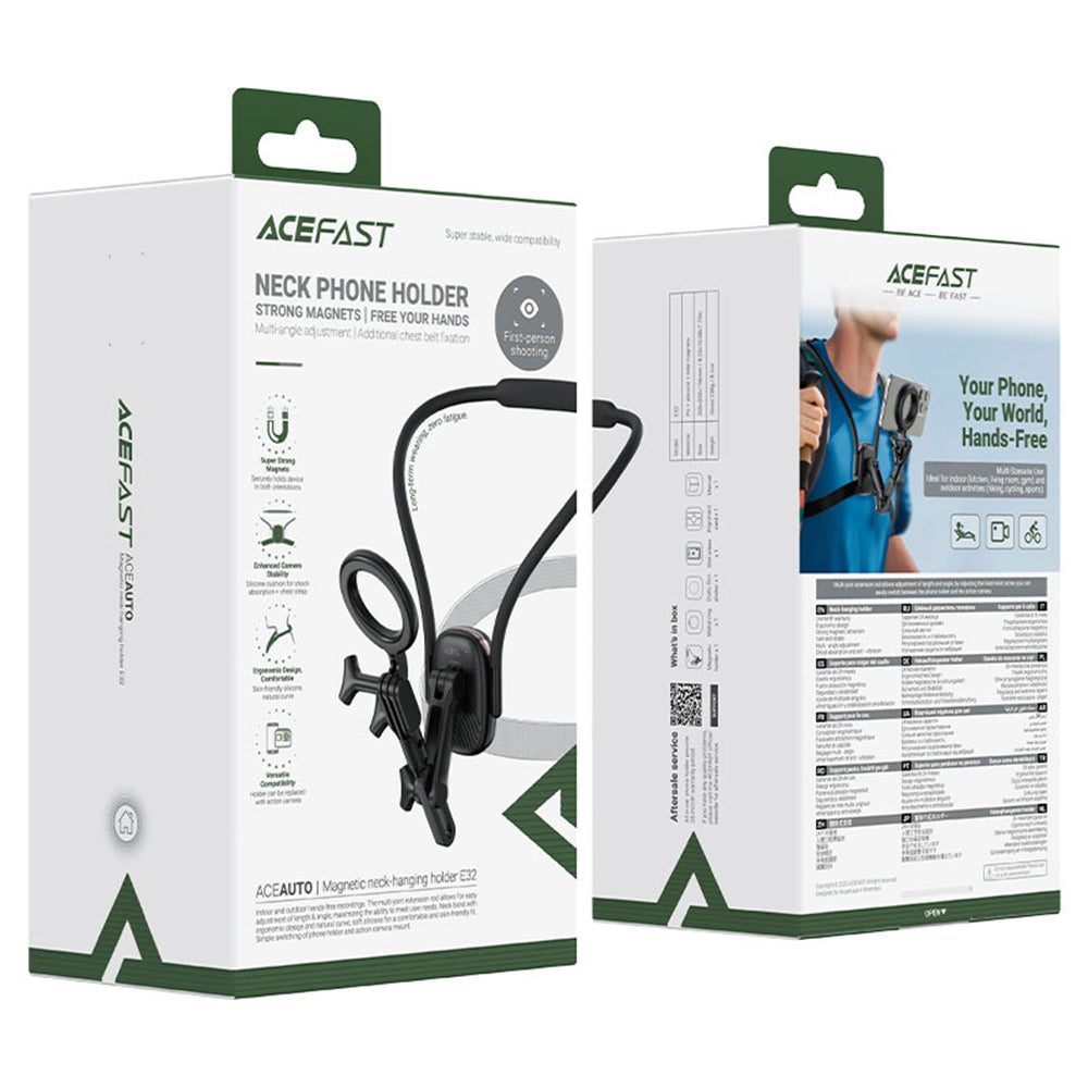 Magnetisk Nackstöd Acefast E32, Universal, Svart