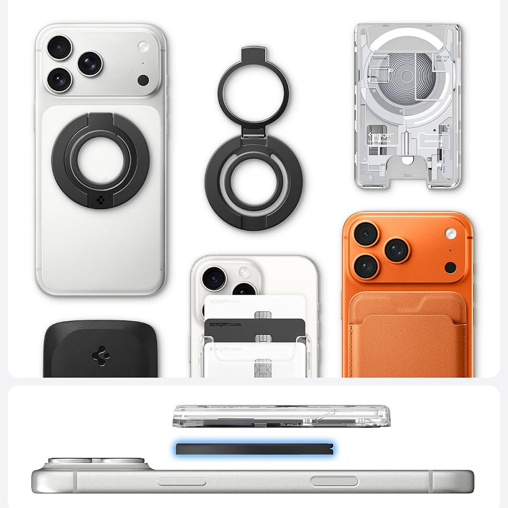 Spigen Dual Pop Mag S Ringhållare, Universal, Grå AMP11736