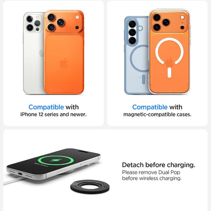 Spigen Dual Pop Mag S Ringhållare, Universal, Grå AMP11736