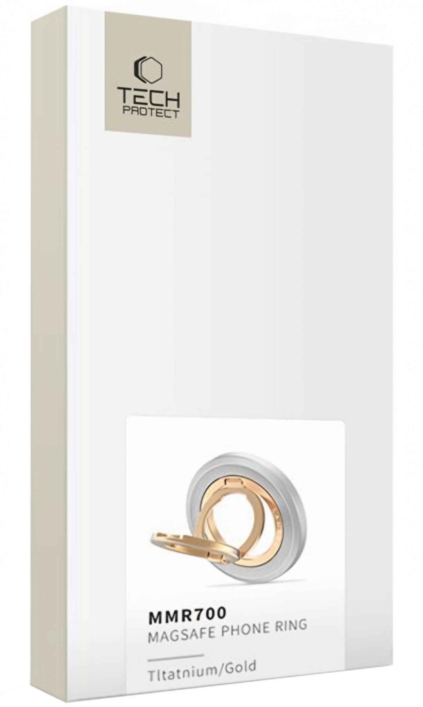 Tech-Protect MMR700 Lamano Ringstöd, Universal, Guld Silver