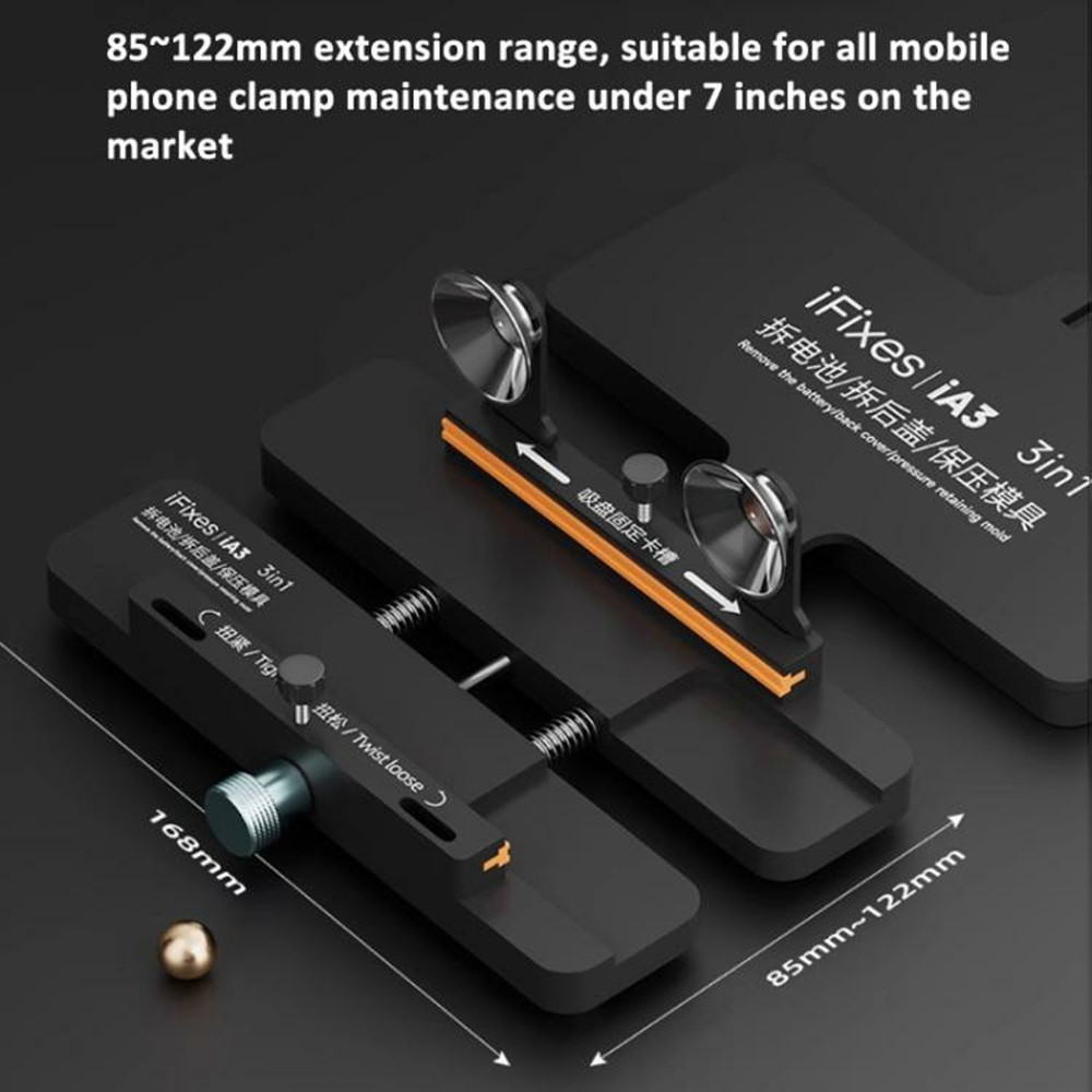 Arbetsstöd för demontering av telefon iFixes iA3, svart