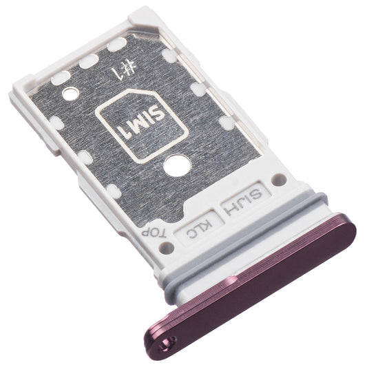 SIM-kortshållare Samsung Galaxy S22 Ultra 5G S908, Enkel SIM, Lila (Burgundy)
