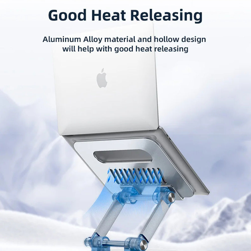 Yesido LP06-stöd för laptop 10 tum - 17,3 tum, Silver