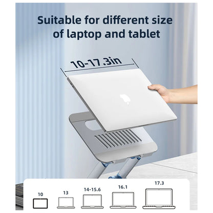 Yesido LP06-stöd för laptop 10 tum - 17,3 tum, Silver