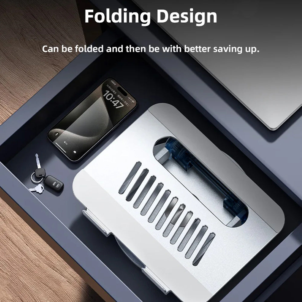 Yesido LP06-stöd för laptop 10 tum - 17,3 tum, Silver