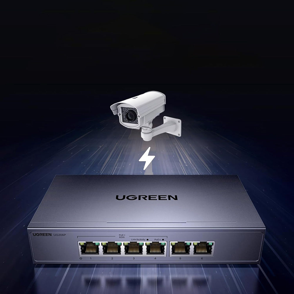 Nätverksswitch UGREEN CM741 (35371EU), Grå