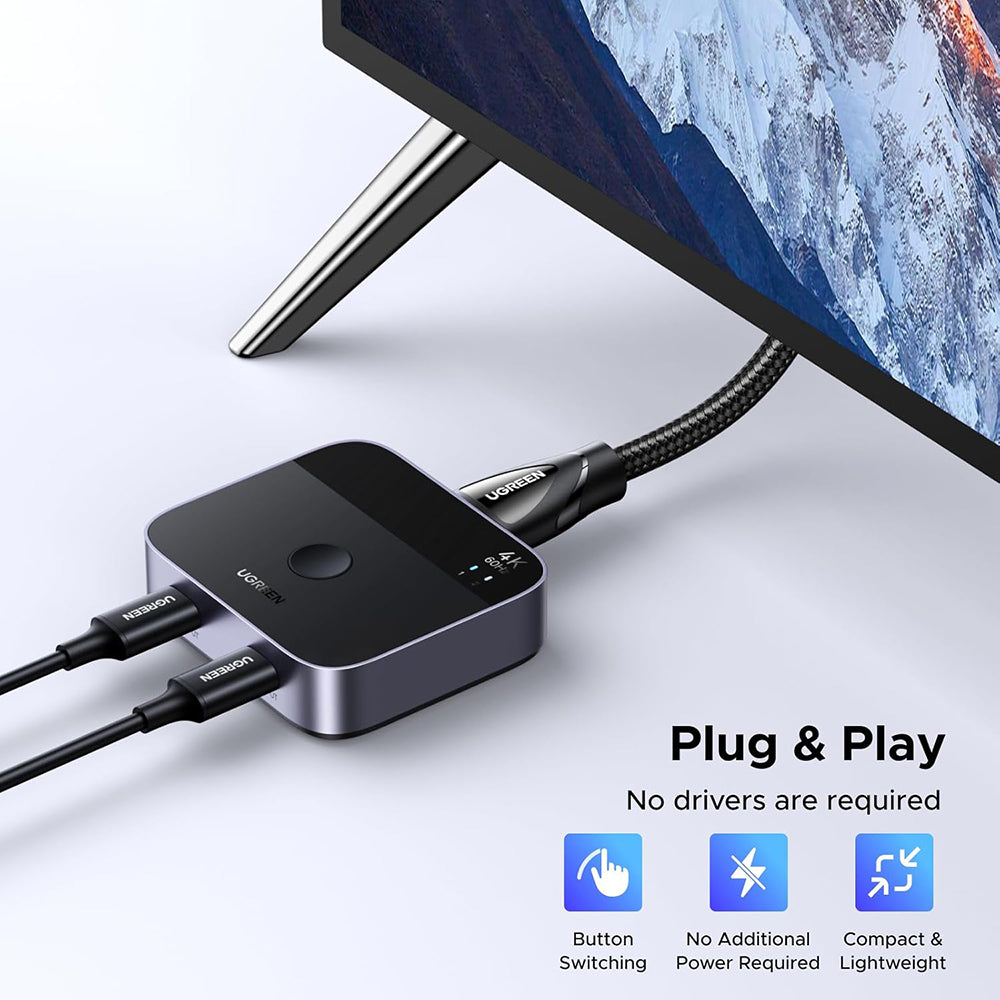 Switch Video USB-C UGREEN AW502 (55451), Grå