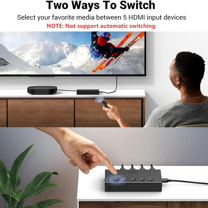 HDMI-växel UGREEN CM568 (90512), Svart
