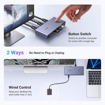 Switch Video UGREEN CM692, Grå