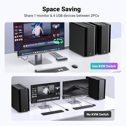 Switch Video UGREEN CM692, Grå