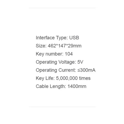 Gamingtangentbord HAVIT KB866L, RGB, 1.4m, Svart Röd