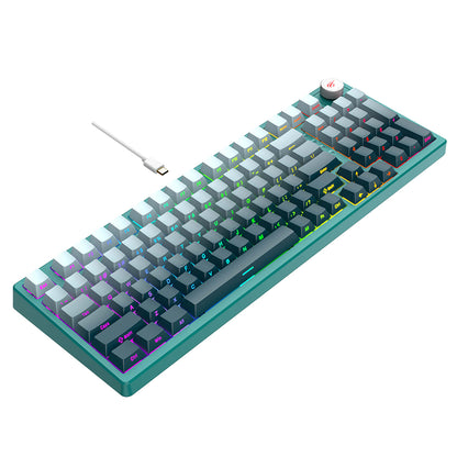 Gamingtangentbord HAVIT KB899L, RGB, 1.8m, Vit Grön