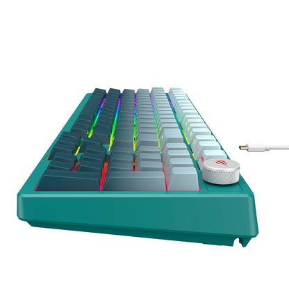 Gamingtangentbord HAVIT KB899L, RGB, 1.8m, Vit Grön
