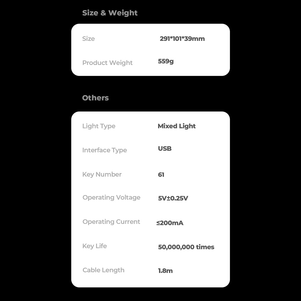 Gamingtangentbord HAVIT KB903L, RGB, 1.8m, Svart