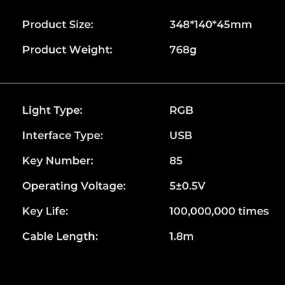 Gamingtangentbord HAVIT KB904L, RGB, 1.8m, Svart Grön