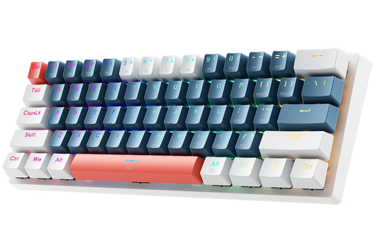 Gamingtangentbord med sladd USB Machenike K500-B61 Mekanisk, RGB, Blå Vit