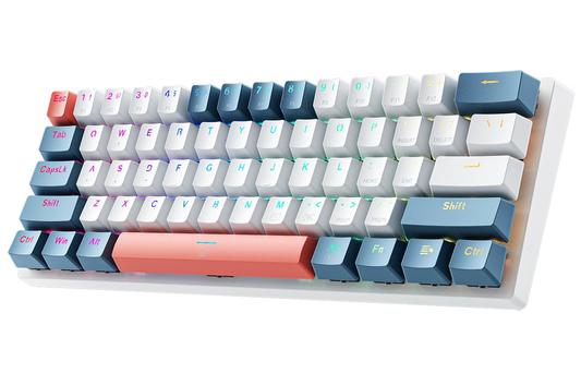 Gamingtangentbord med sladd USB Machenike K500-B61 Mekanisk, RGB, bakgrundsbelysning Röd, Vit Blå