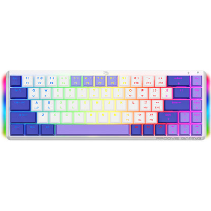 Trådlöst Gamingtangentbord Proove AFK, RGB, BT / Wi-Fi / Kabelanslutet, 1.5m, Vit WKAFKEN22002