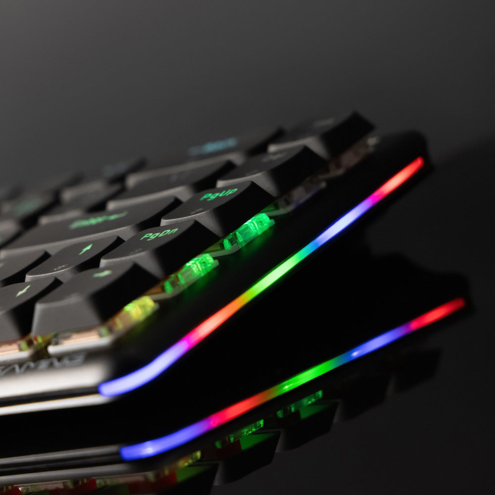 Trådlöst Gamingtangentbord Proove AFK, RGB, BT / Wi-Fi / Kabelanslutet, 1.5m, Vit WKAFKEN22002