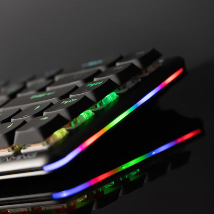 Trådlöst Gamingtangentbord Proove AFK, RGB, BT / Wi-Fi / Kabelanslutet, 1.5m, Svart WKAFKEN22001