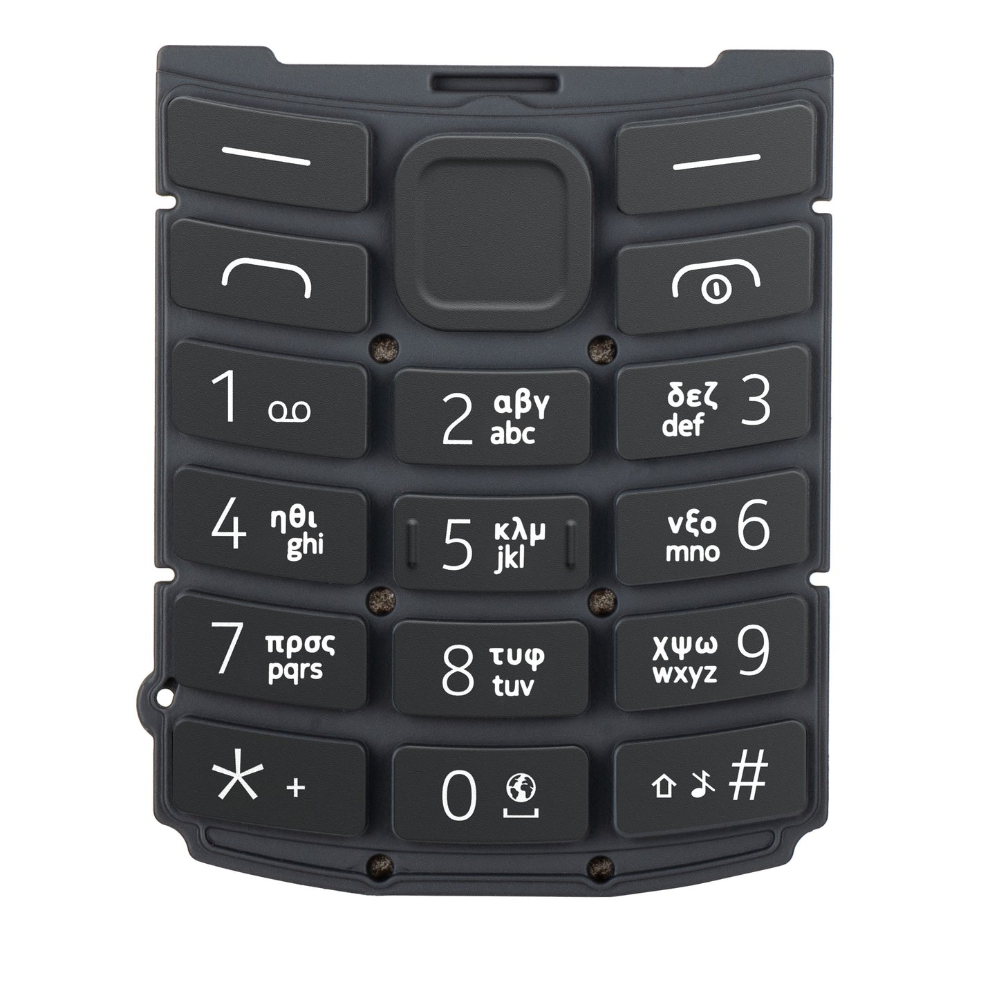 Grekiskt tangentbord för Nokia 105 4G 2nd Edition, Charcoal