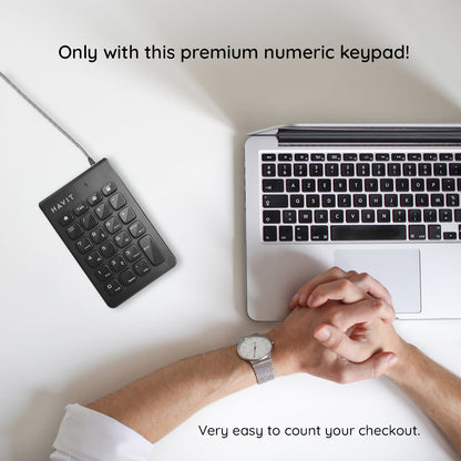 Numeriskt tangentbord Wired USB HAVIT KB223, 1.5m, Svart